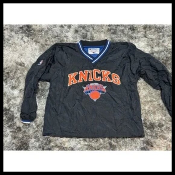 Vintage Reversible Varsity Jacket Men's M Black Embroidered Basketball - Picture 1 of 5